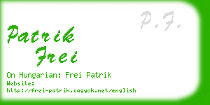 patrik frei business card